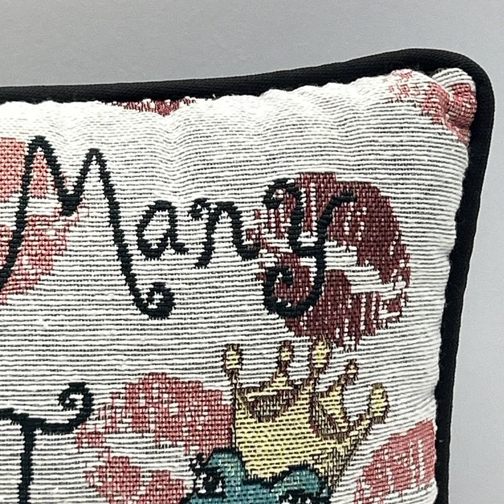 Vintage Frog Prince Tapestry Just How Many Do I Kiss Throw Cushion 12